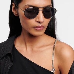 Givenchy Sunglasses Silver GV Speed Aviators